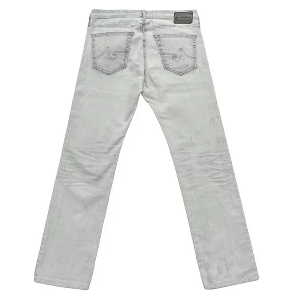 AG Adriano Goldschmied Matchbox Slim Straight Jeans - White Washed | 32 - Picture 8 of 11